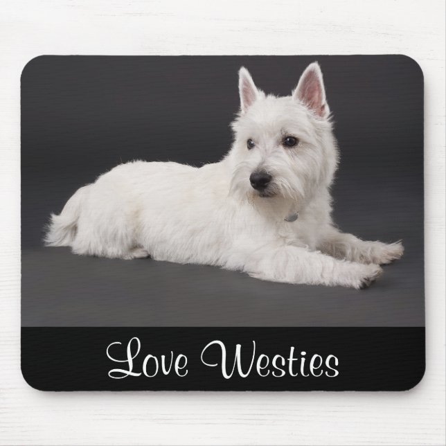 Love Westies West Highland Terrier Puppy Mousepad (Front)