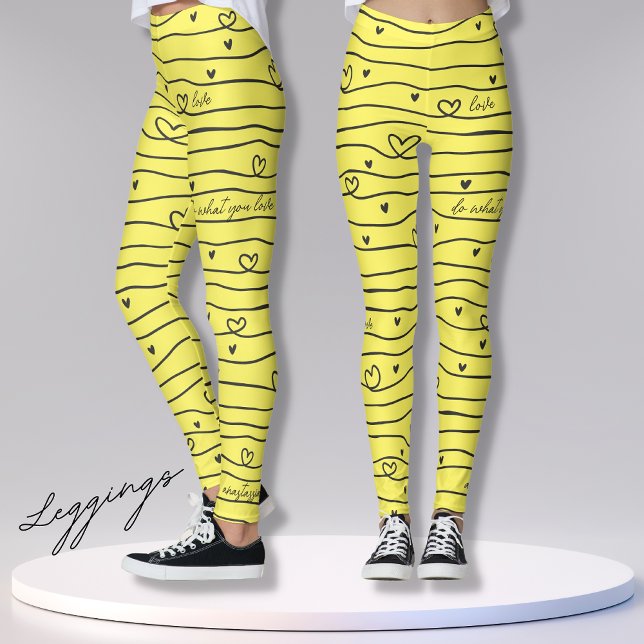 Love what you do with hearts sport yoga leggings (Creator Uploaded)