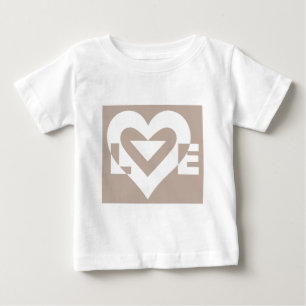 Love White on Grey Baby T-Shirt