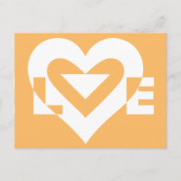 Love White on Orange