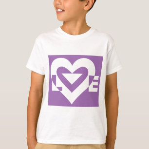Love White on Purple T-Shirt