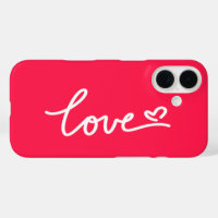 Love white text on pink