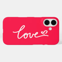 Love white text on pink