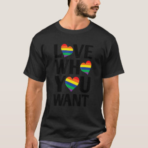 Love Who You Want Lgbtq Diversity Rainbow Pride Ga T-Shirt