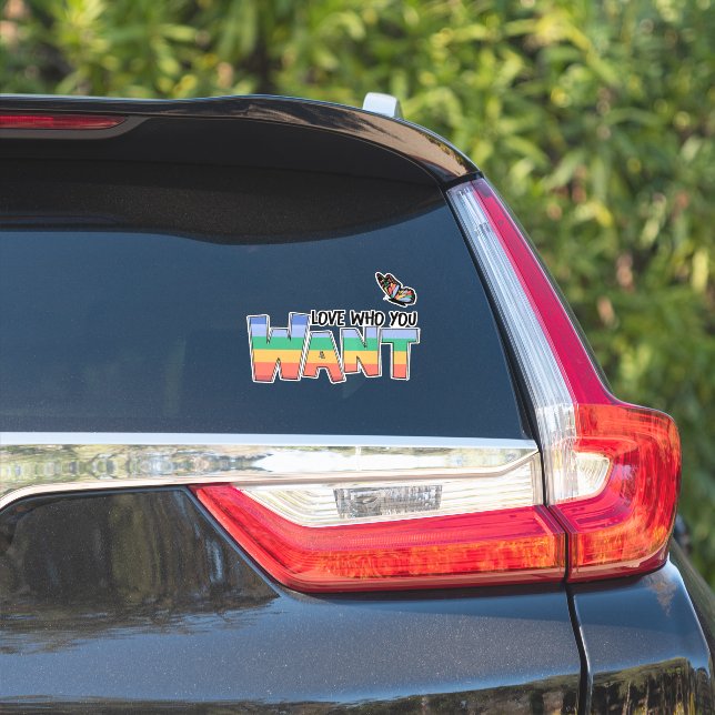 Love Who You Want Rainbow (Car Side)