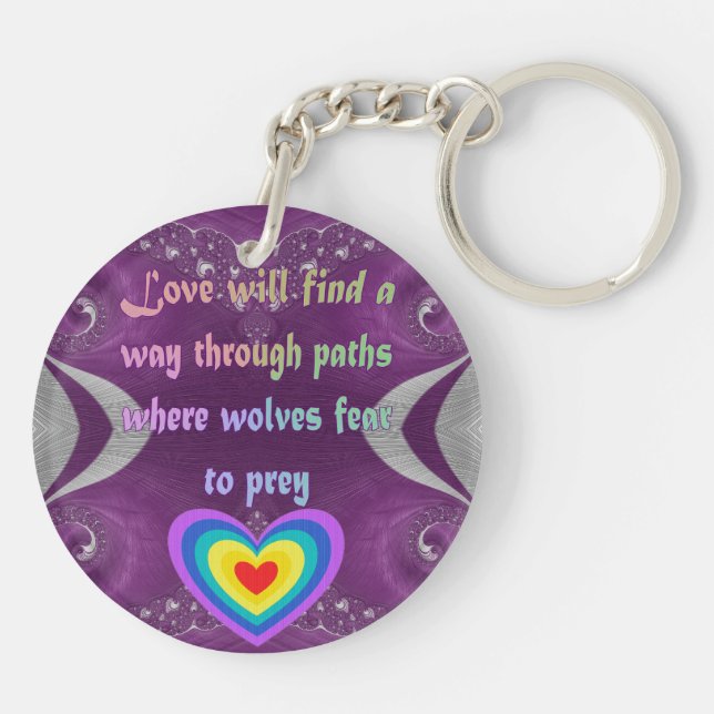 Love will find a way keychain (Back)