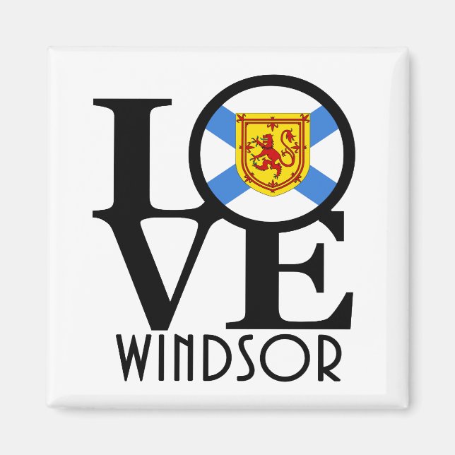 LOVE Windsor Nova Scotia Magnet (Front)