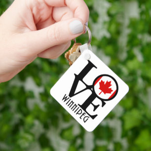 LOVE Winnipeg Canada Keychain
