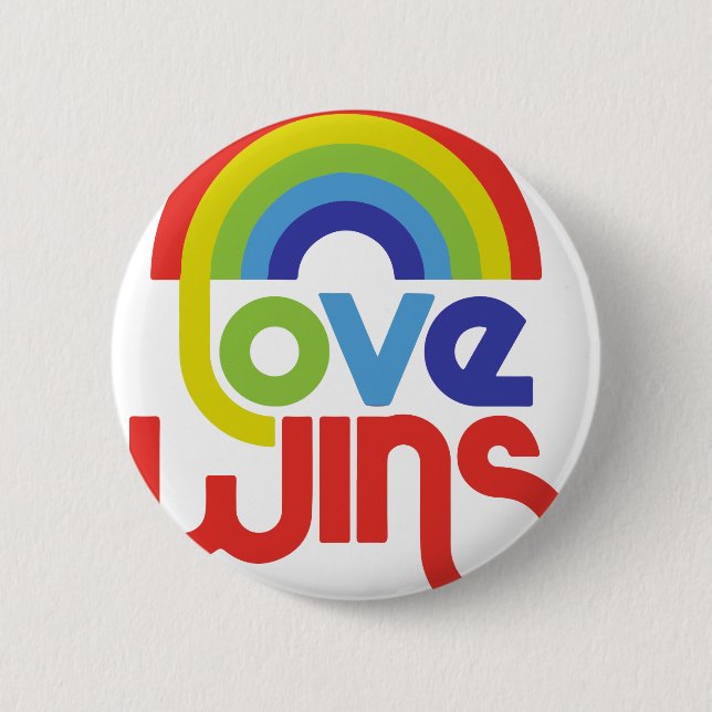 Love Wins 2 Inch Round Button (Front)