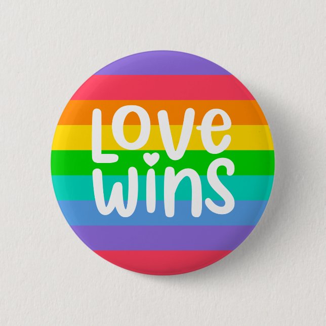Love Wins 2 Inch Round Button (Front)