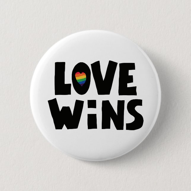 Love Wins 2 Inch Round Button (Front)