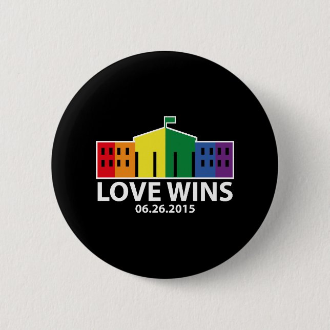 Love Wins 2 Inch Round Button (Front)