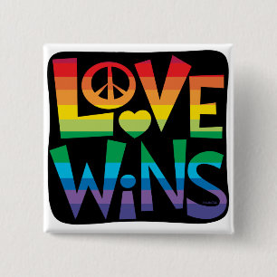 Love Wins! 2 Inch Square Button