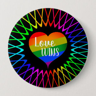 Love Wins 4 Inch Round Button
