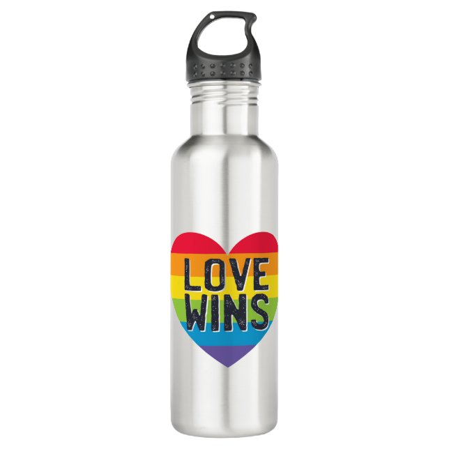 Love Wins 710 Ml Water Bottle (Front)