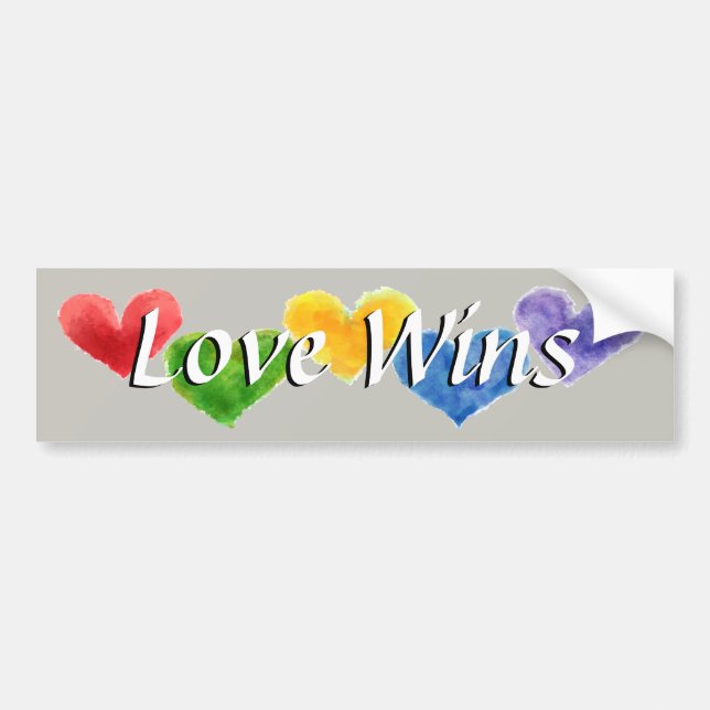Love Wins Bumper sticker (Front)