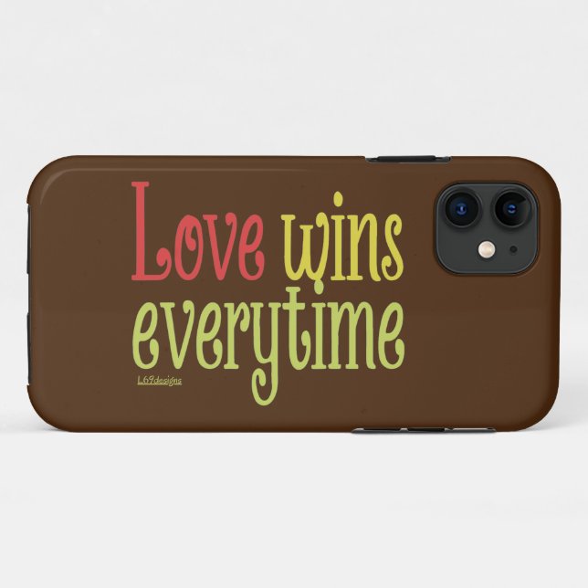 LOVE WINS EVERYTIME valentine's day                Case-Mate iPhone Case (Back (Horizontal))