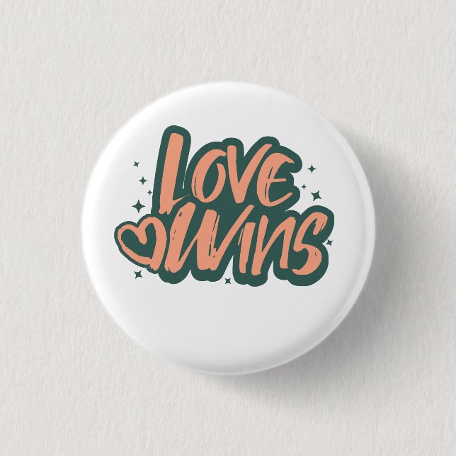 Love Wins Fleece Blanket 1 Inch Round Button (Front)