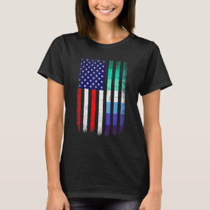 Love Wins Gay Men Pride Us American Flag Lgbt Prid T-Shirt