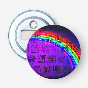 Love Wins Gay Pride LBGQT Rainbow Bottle Opener