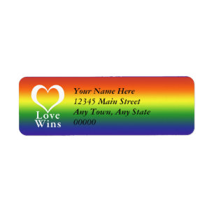 Love Wins Heart Rainbow adresse de retour