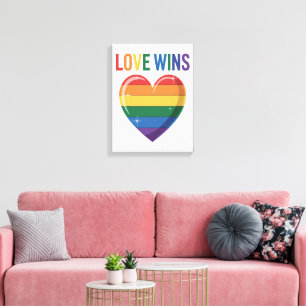 Love Wins LGBT Gay Pride Equality Canvas Print