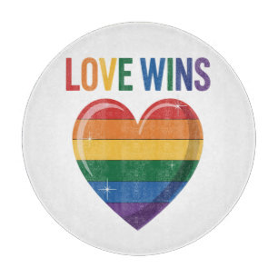 Love Wins LGBT Gay Pride Equality Cutting Board