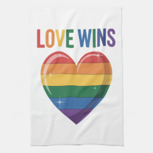 Love Wins LGBT Gay Pride Equality Kitchen Towel