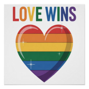 Love Wins LGBT Gay Pride Equality Poster