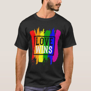 LOVE WINS LGBT Pride Month LGBTQ Lesbian Mom T-Shirt