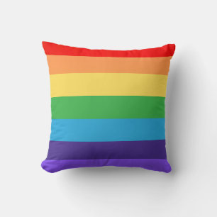 Love Wins Modern Rainbow Pride Month lgbt gift Throw Pillow