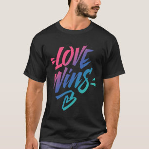Love Wins Multi Colored Heart Valentine s Day Cute T-Shirt