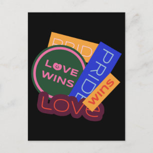 Love wins. Pride. Pride wins. LGBT+Pride Card