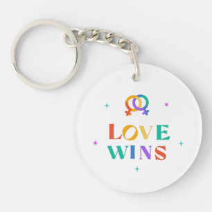 Love Wins Rainbow  Keychain
