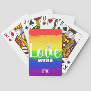 Love Wins Rainbow Monogram Cards