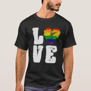 Love Wins Rainbow Tee Gay Lesbian LGBT Pride Month