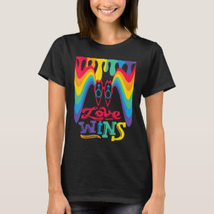 Love Wins Rainbow with Mars Symbol for Gay Love T-Shirt