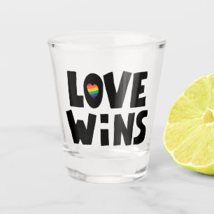 Love Wins Shot Glass