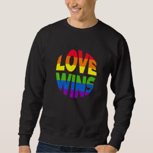 Love Wins Transgender Lgbtq Gay Lesbian Rainbow Pr Sweatshirt