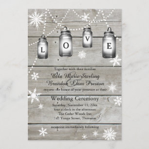 Love Winter Barn Weddings Invitation