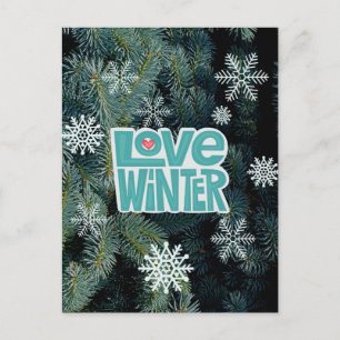 Love Winter season holidays postcard/invitation Invitation Postcard