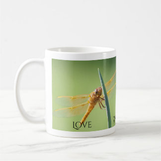 Love, Wisdom, Faith, Dragonfly Coffee Mug