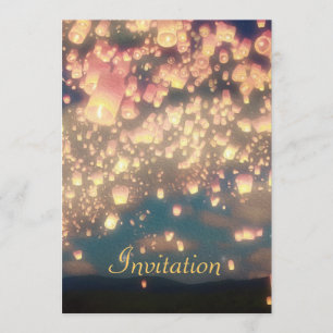 Love Wish Lanterns -  Birthday Invitation