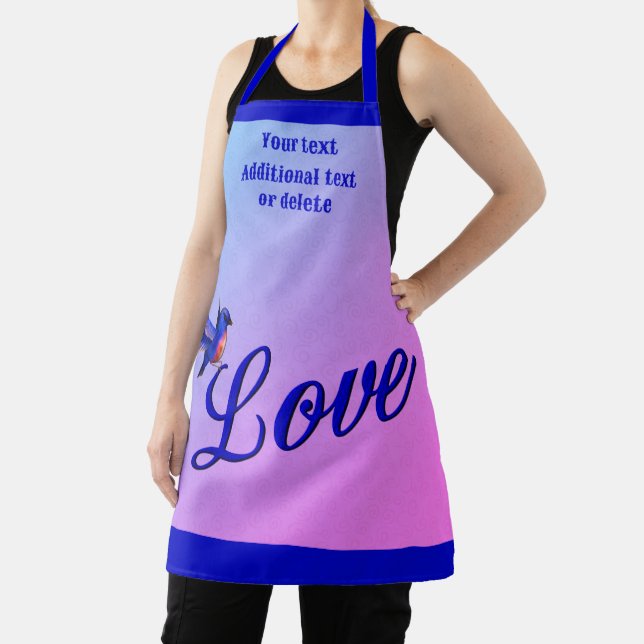 Love With A Bluebird Personalized Apron (Insitu)