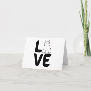 Love with a Cat as an O BLANK  Card