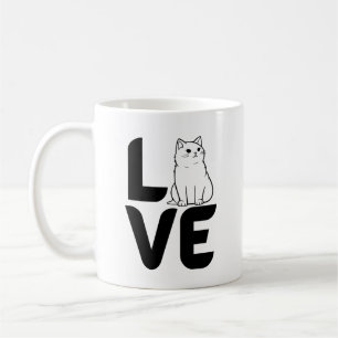 Love with a Cat as an O  Coffee Mug
