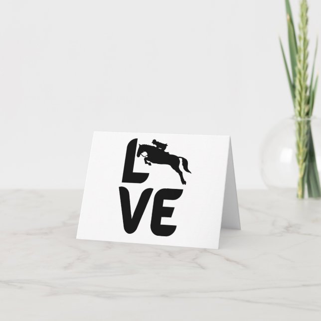Love with a Jumping Horses as the O  Card (Front)