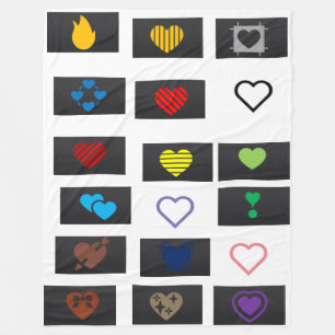 love with all my heart fleece blanket