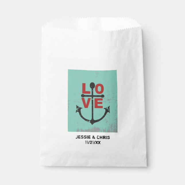 LOVE with Anchor design Favour Bag (Front)