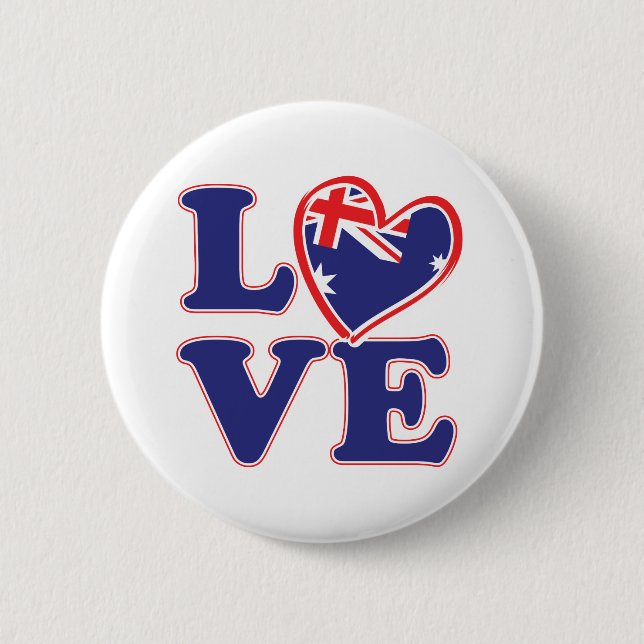 LOVE-with-Australia-Heart 2 Inch Round Button (Front)